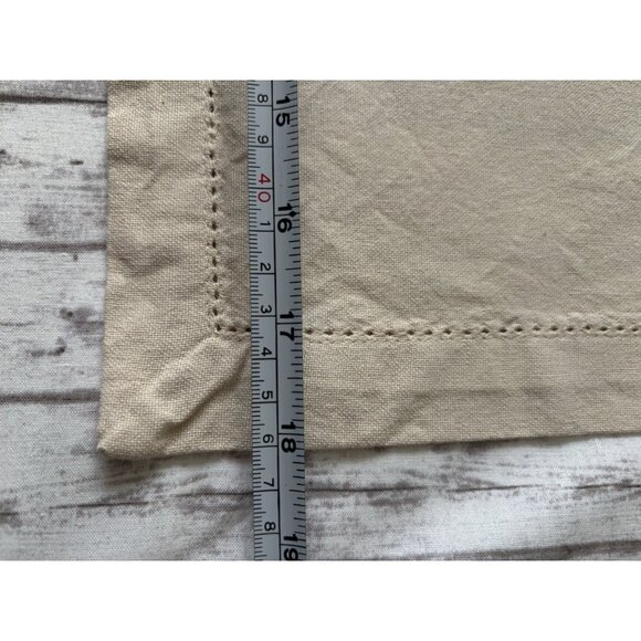 Set of 4 Pottery Barn 100% Linen Square Napkins Oatmeal Beige 18" - Picture 8 of 8